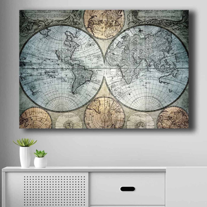 Wallity Lienzo Decorativo 70100NISC-047 Azul, Beige y Negro 70x100 cm Wallity Lienzo Decorativo 70100NISC-047 Azul, Beige y Negro 70x100 cm